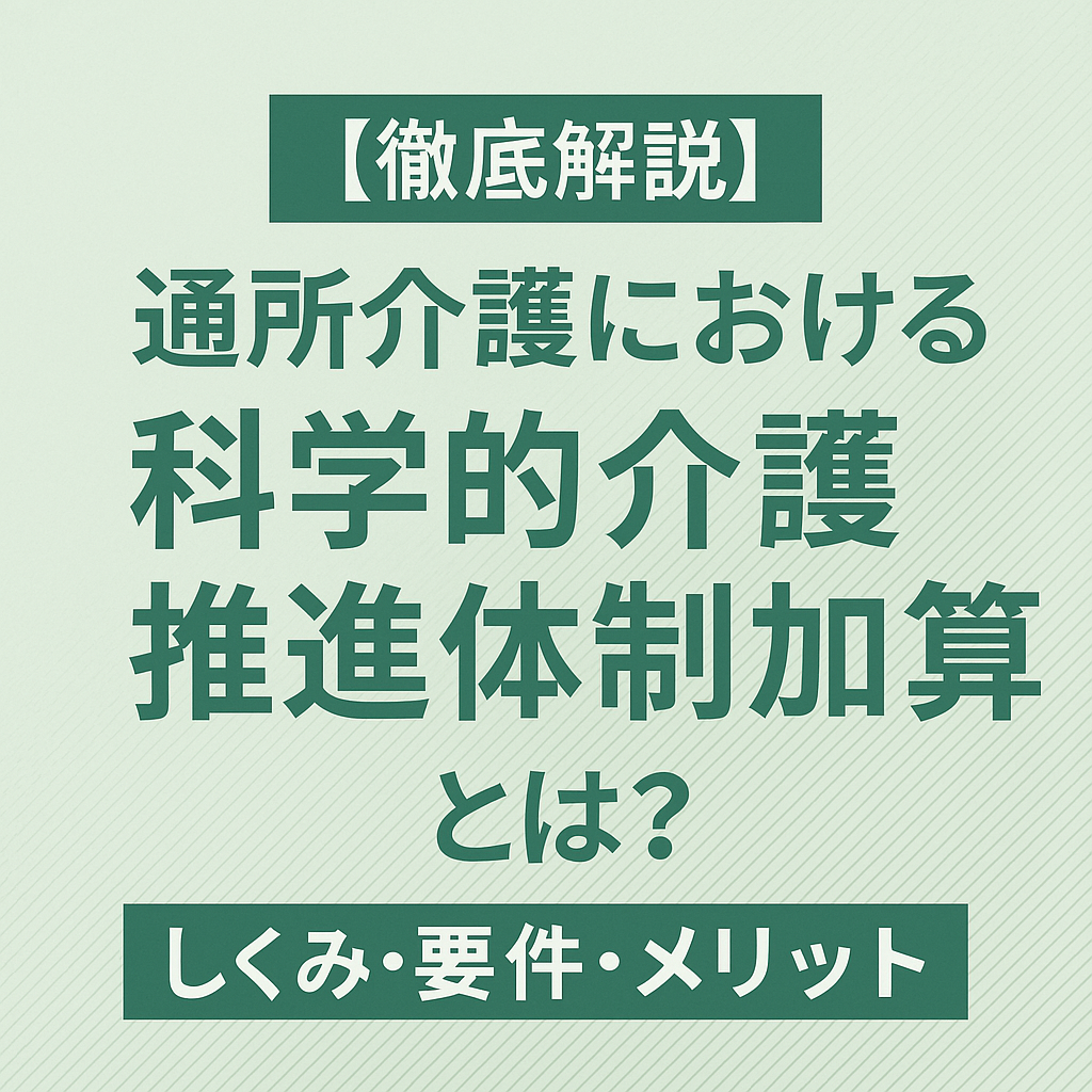 通所介護の科学的介護推進体制加算について徹底解説