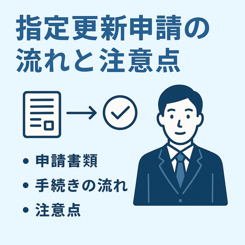 指定更新申請の流れと注意点を解説