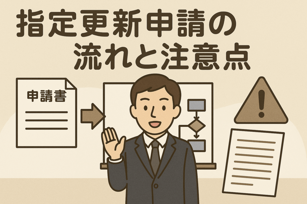 指定更新申請の流れと注意点を大阪の乾行政書士事務所が解説